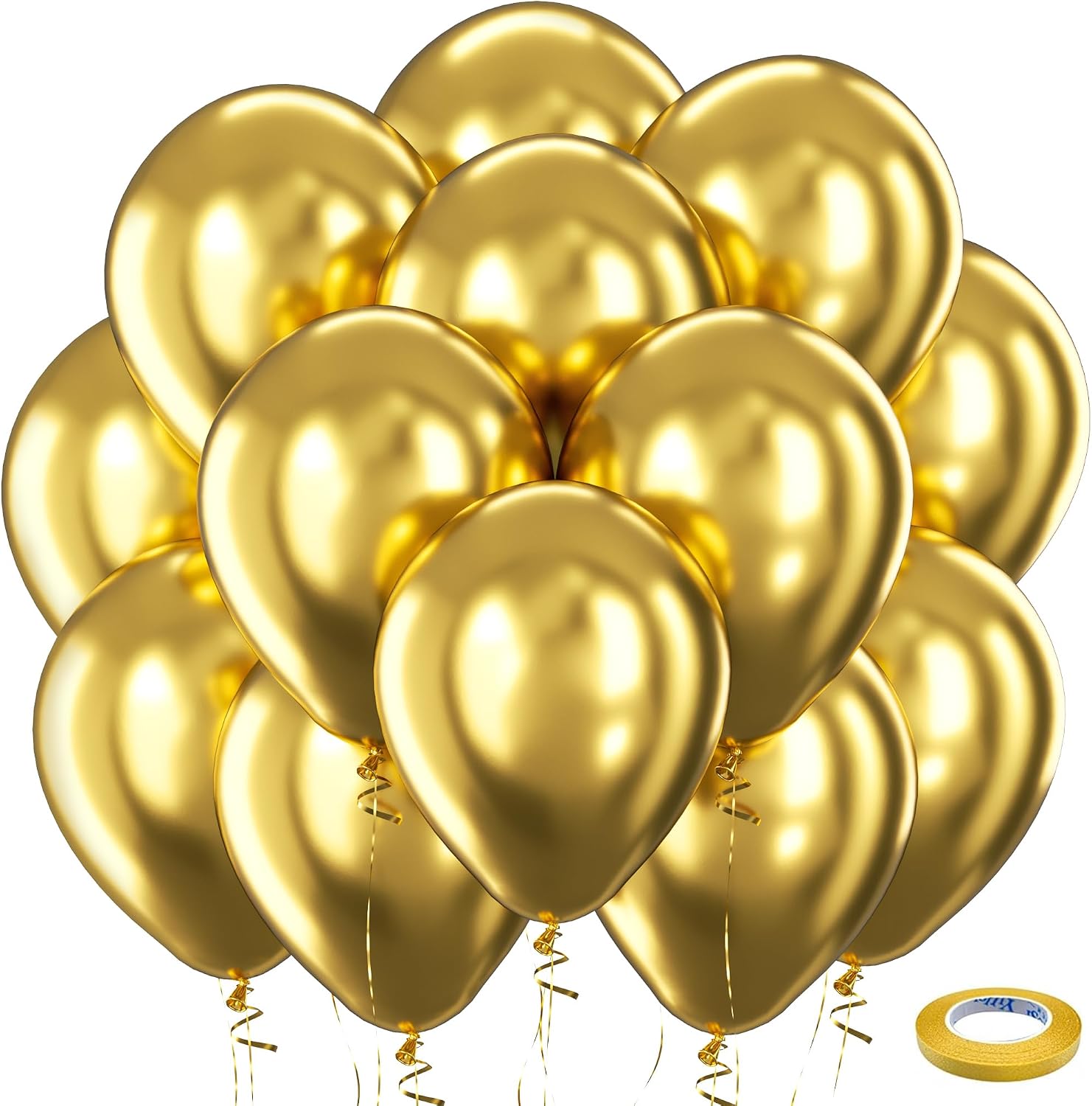 Bezente Assorted Latex Rainbow Balloons 100 Pack 12 inch - Image 185