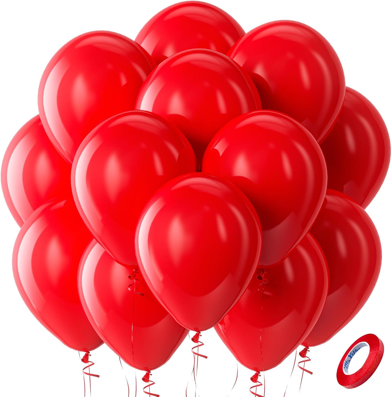 Bezente Assorted Latex Rainbow Balloons 100 Pack 12 inch - Image 204