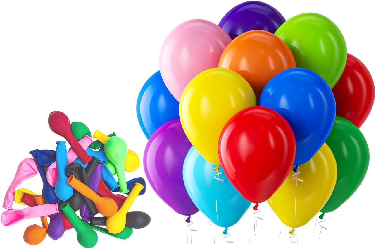Bezente Assorted Latex Rainbow Balloons 100 Pack 12 inch - Image 29